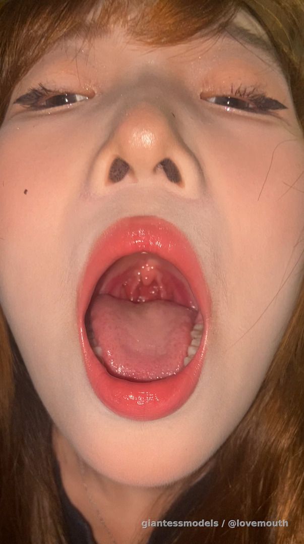 The girl's clean mouth