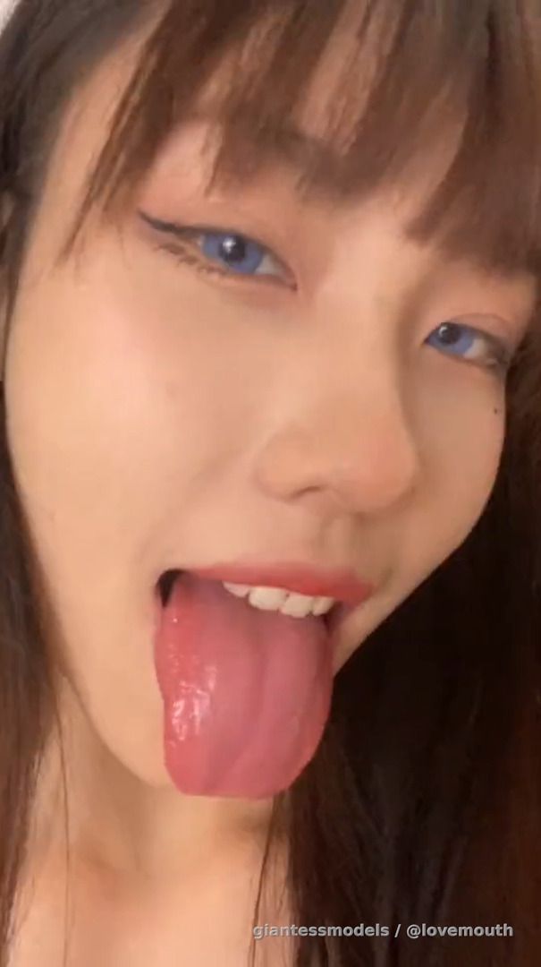 A girl's mouth and feet