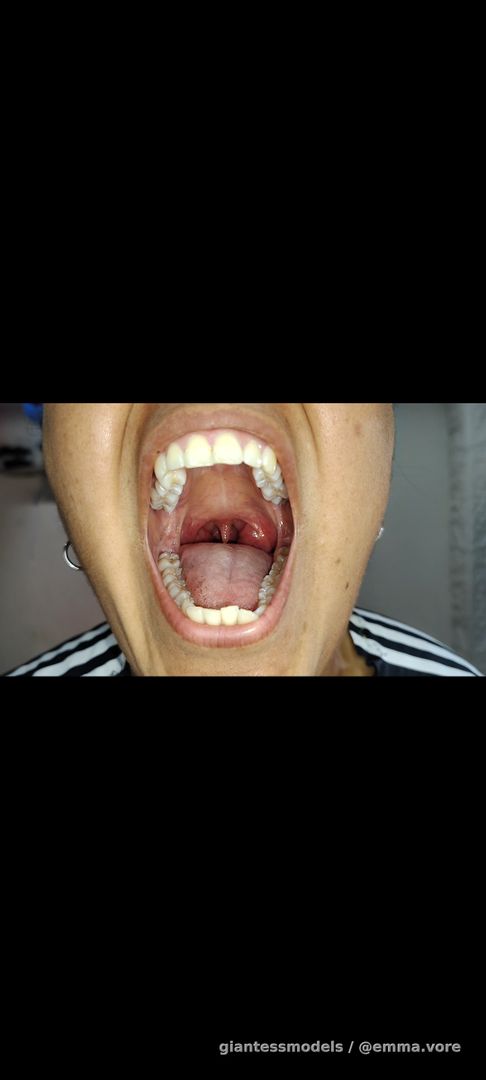 swallowing whole grapes, vore food. 