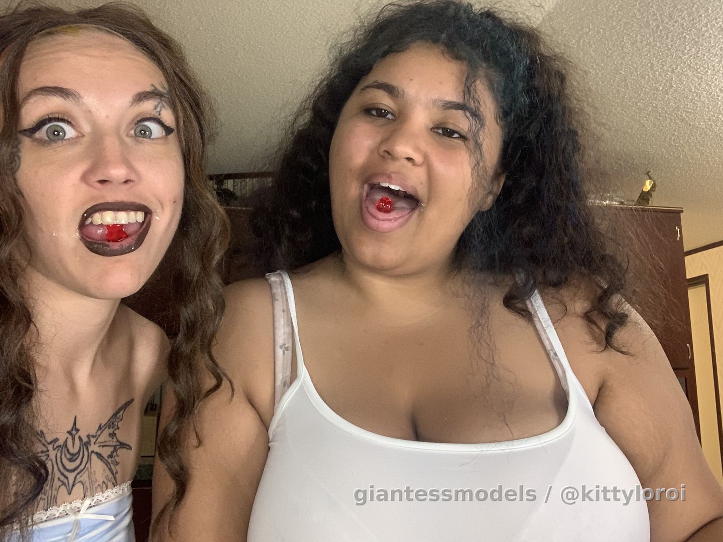 @sxylzrd and I tease and Swallow Gummy Bears.