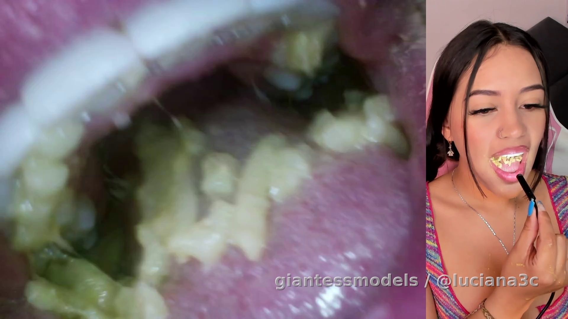 I eat spaghetti with endoscope cam