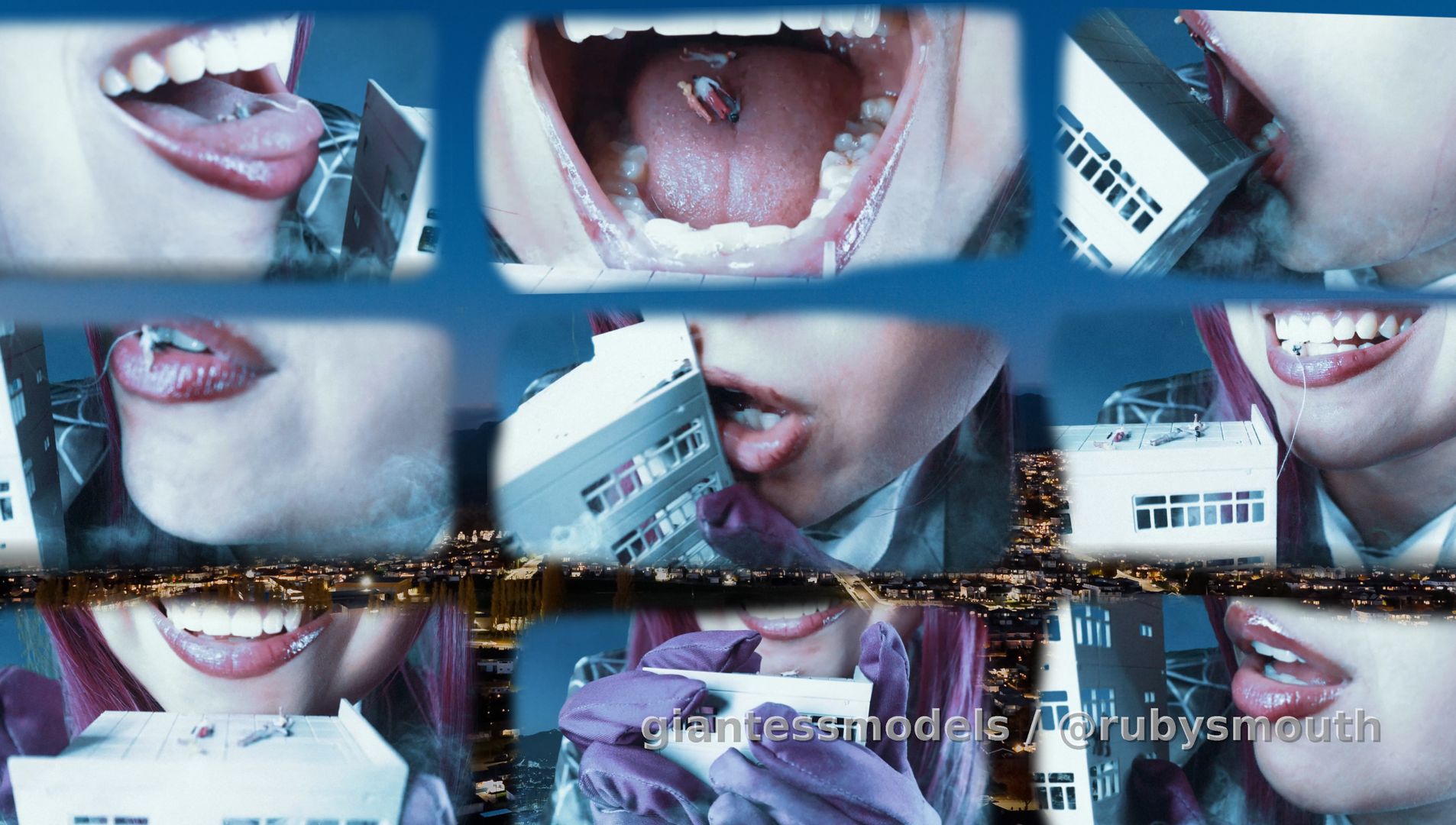 A building full of people stood in the way of the evil giantess Kafka. You have no choice but to wait for your turn to become her delicious snack. (vore,dialogues, spanish,string vore, pov)