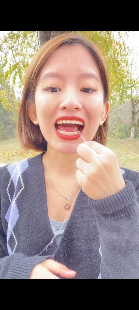 Compilation of swallowing gummies and returning it with cable, long video