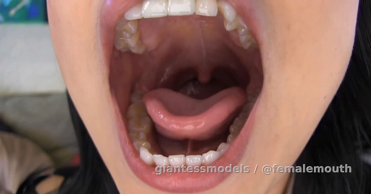 Sexy mouth tour, nice rocky teeth, inviting uvula! 60fps