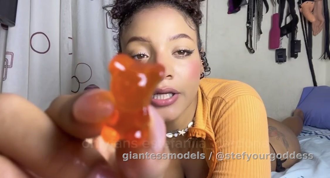 Swallowing more little tinies , and playing with my breasts 😈👅💕