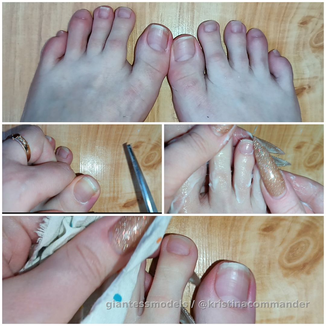 ASMR pedicure close up: I cut my nails, wash toes,  wipe them down (7 mins video)