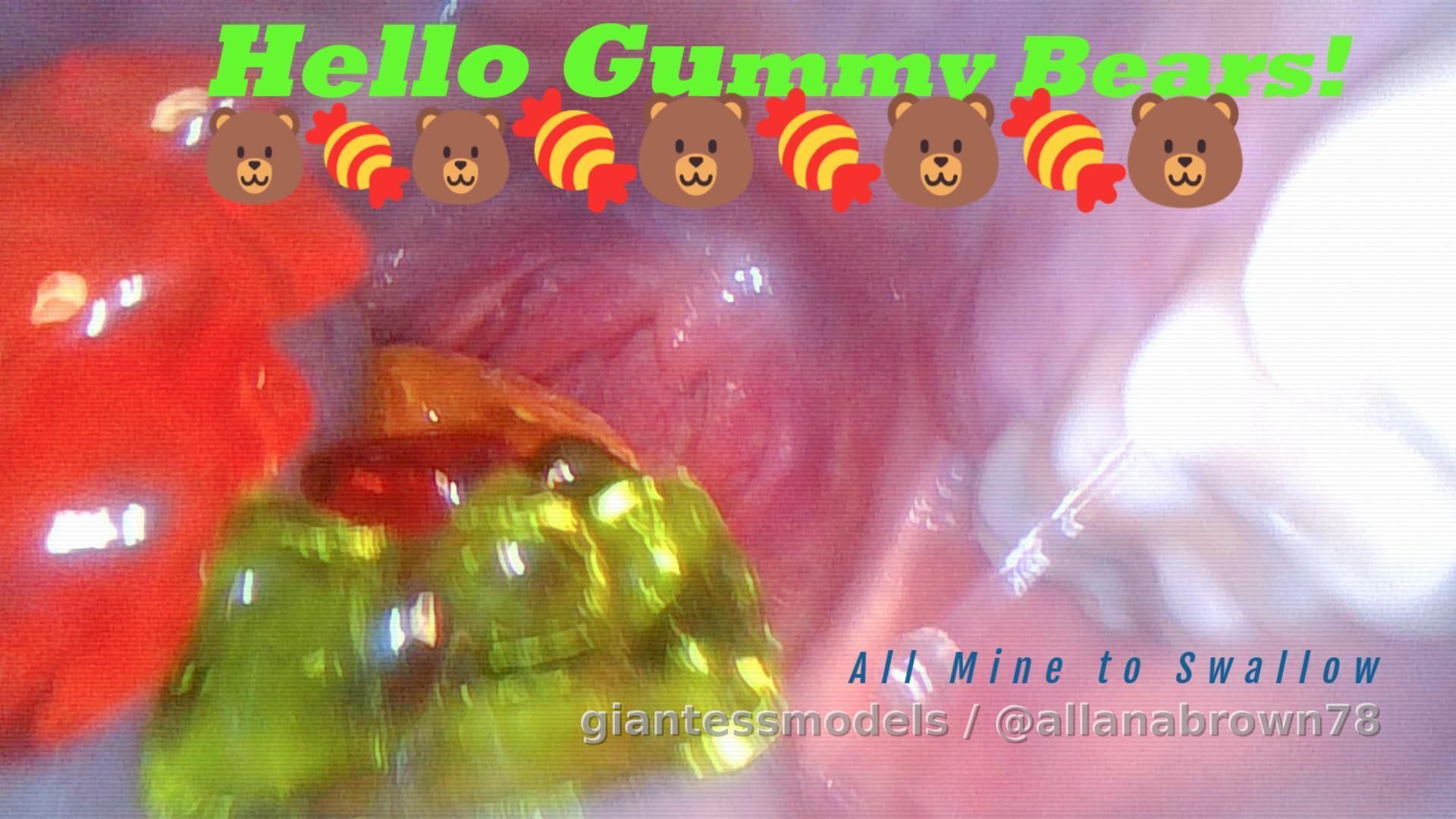 🍬🐻🍬🐻5 Gummy Bears… All Mine to Swallow 🐻🍬🐻🍬🐻

In a candy-coated fantasy, five little gummy bears thought they were escaping… until they met me. One by one, I claimed them, teasing the moment, savoring the sweetness as they disappeared into my world. From the inside, every second feels closer, softer, more intoxicating… until there’s nothing left but the memory of how good it felt to be mine.