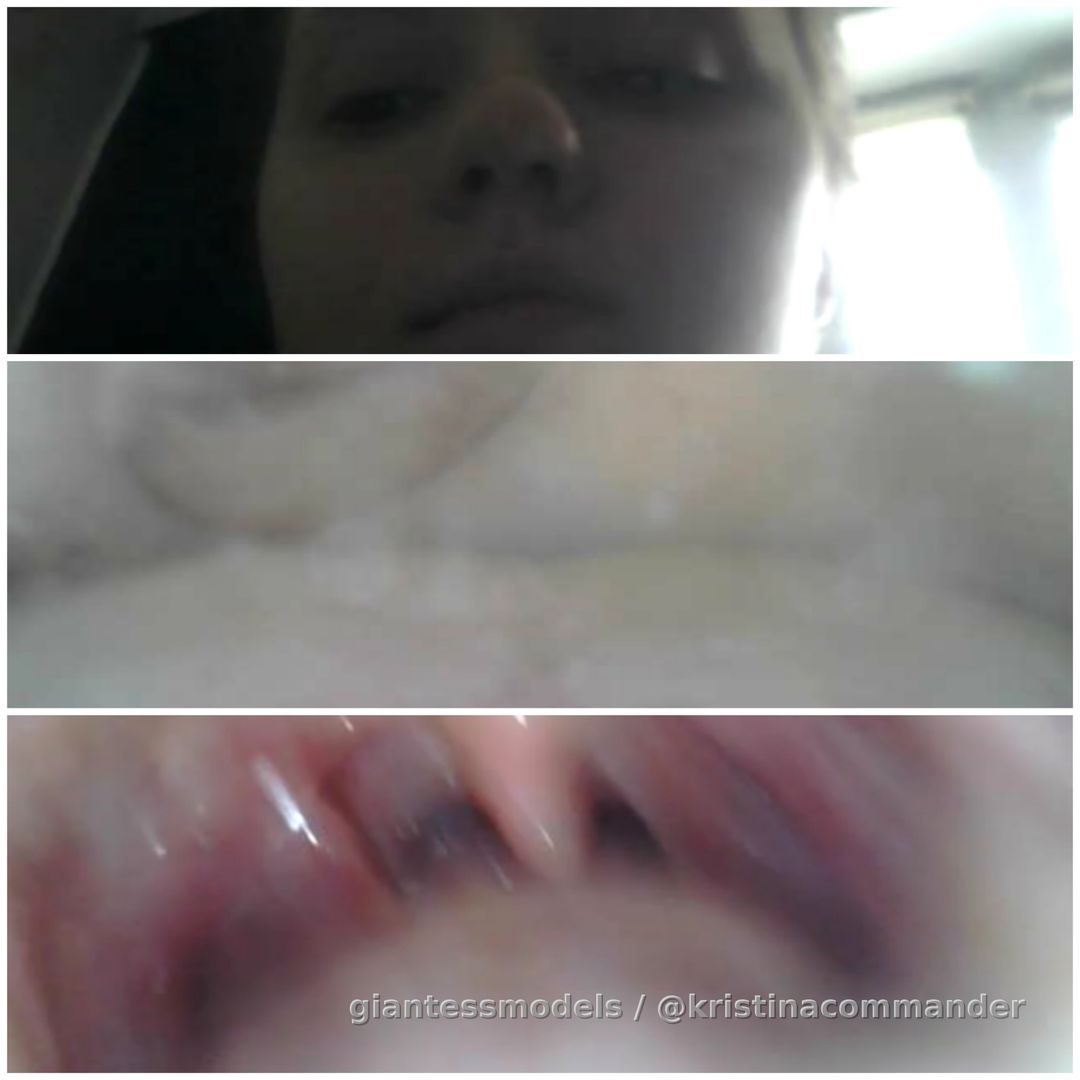 Endoscope in water + Swallowing + showing throat (video 2 mins)
