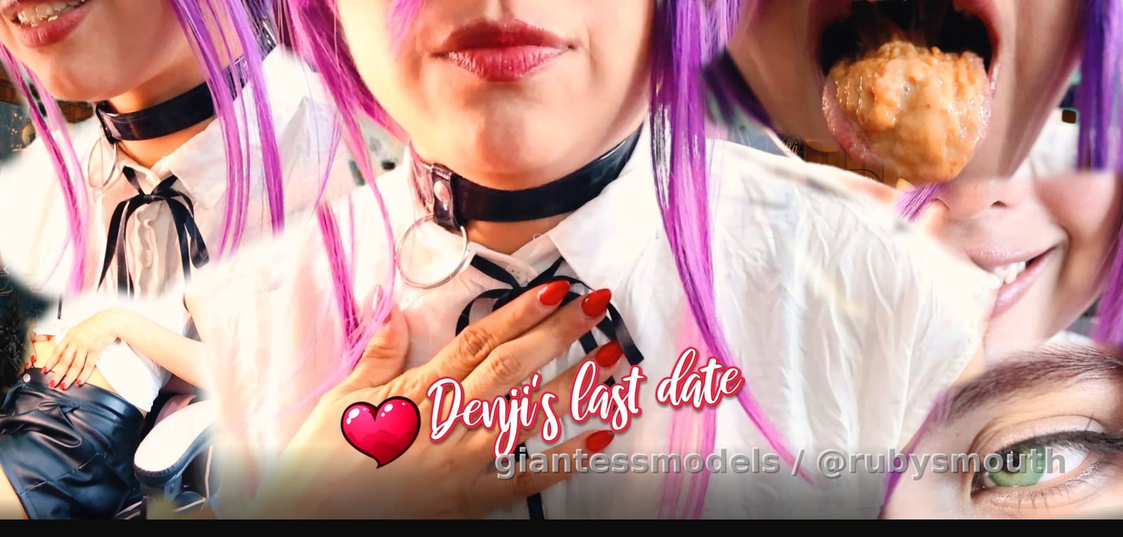 Denji's last date 💗
In an alternate universe where Denji manages to go on a date with Reze and they end up together...
This is the alternate ending to the movie Chainsaw Man by Rubysmouth.

(Vore+belly+tiny+macrophilia+roleplay)
