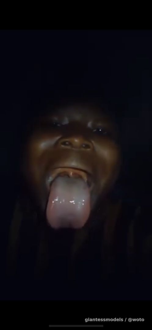 Chubby teen wants to eat a gold fish