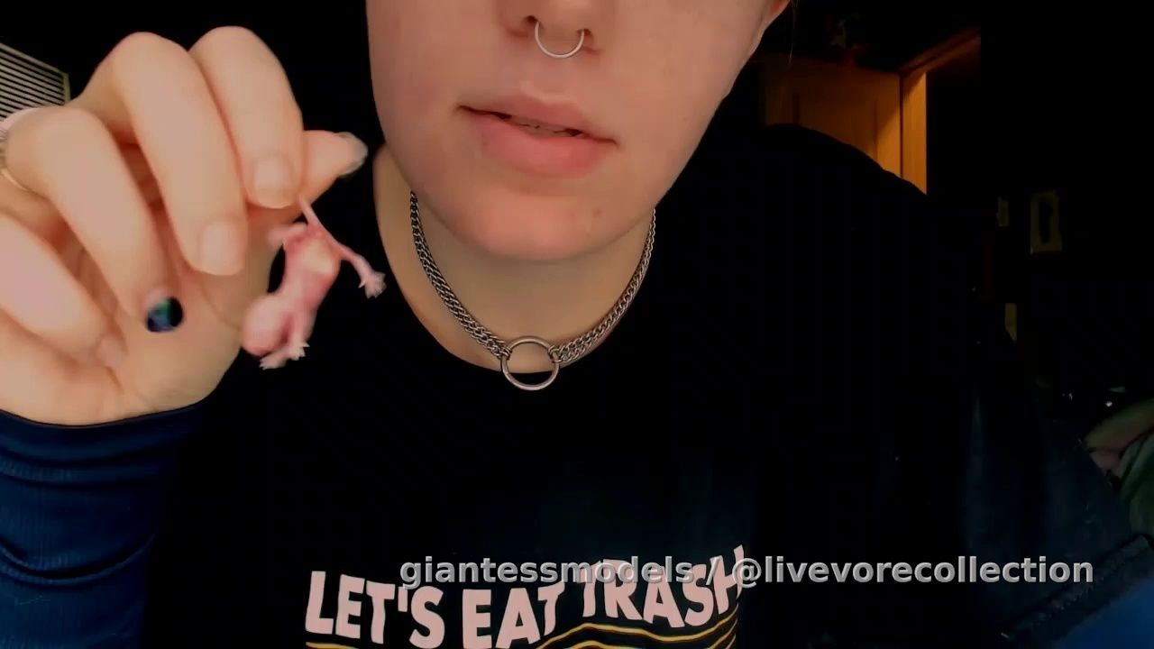 Woman vores pinkie