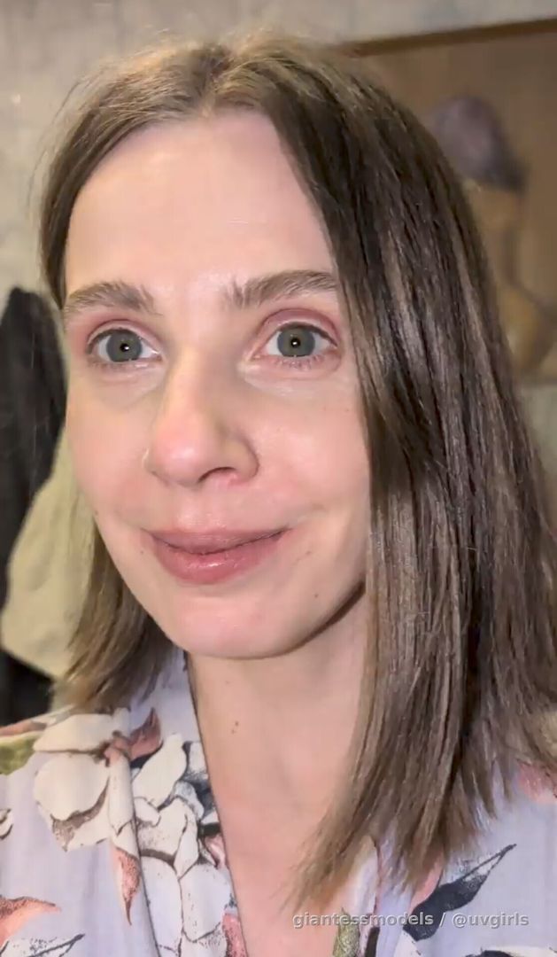 Ukranian girl shows and touches her uvula
