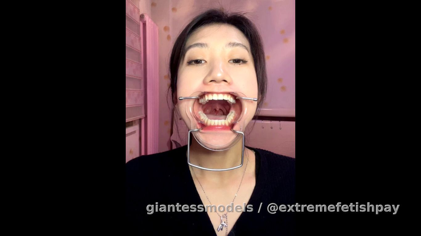 coughs and gags a lot with his mouth open