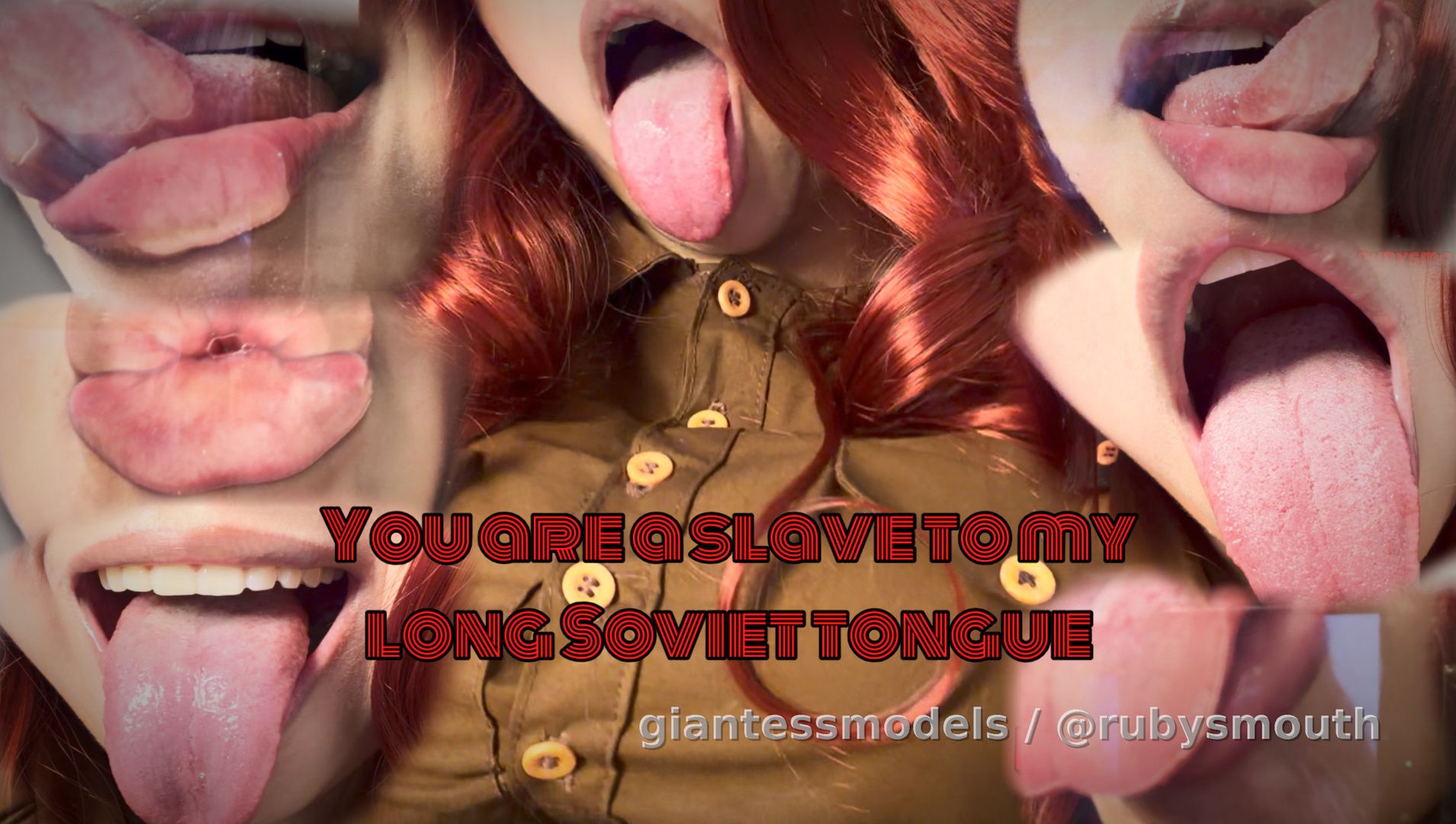 A Soviet soldier seduces you with her long, wet tongue—be careful not to get caught up in her dangerous tongue
