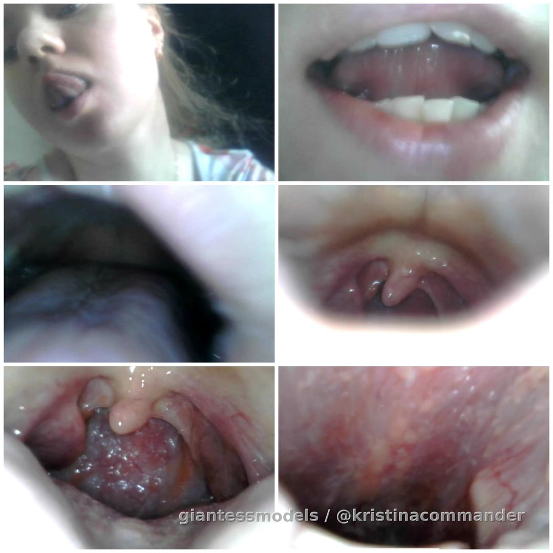 ASMR/Speaking/Endo/POV: giantess catch a tiny man and play with him in her throat (video 6 mins + sounds + endoscope)