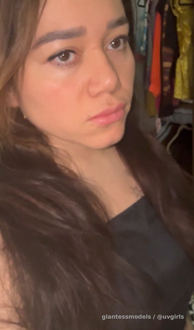 Pretty girl touches his uvula and gags