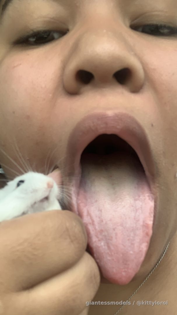 My new hamster tease (Close up view hamster struggling in my Mouth) Mouth tease
