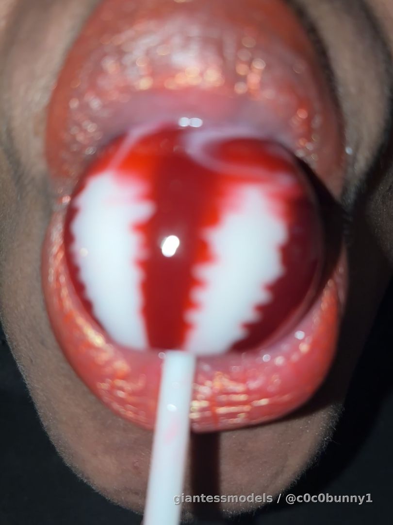 deepthroating a lollipop ;)