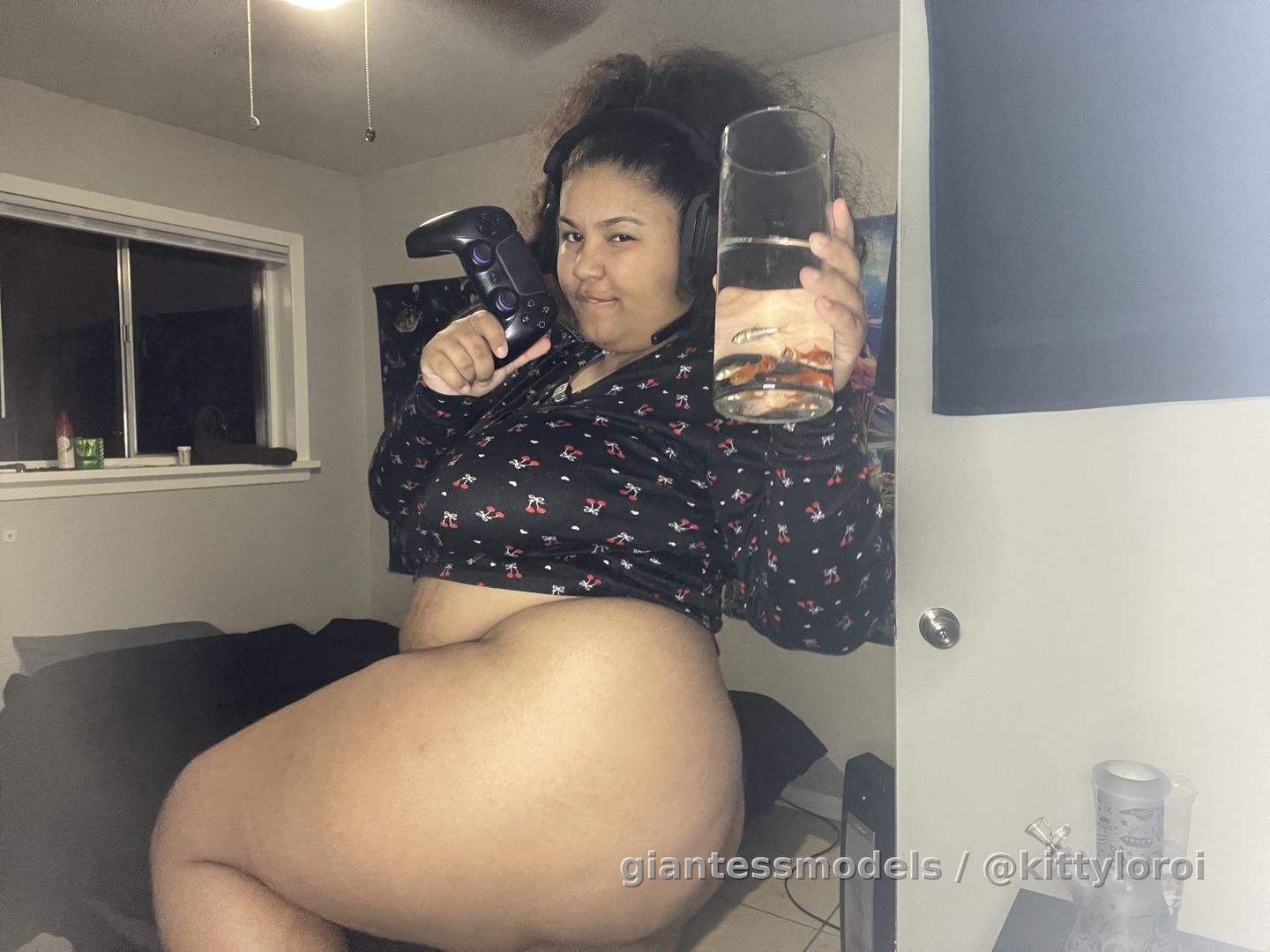 Swallowing 4 fish after a Win!!! Gamer Girl For The Win |Burps|(Up Close Swallows)