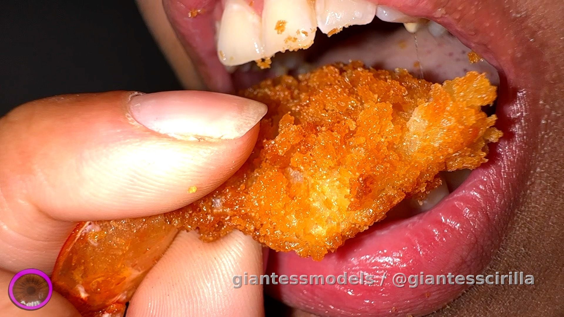 Watch me eat a fried shrimp