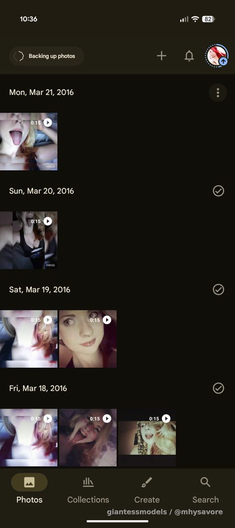 Wanna see how it all started for me in this line of work ? Archive albums available for sale dating back to the biblical ages before any onlyfans type platforms were sticking their noses in! Let me take you back to 2016 where I found out I have sex lips! Uvula clips! And tip toe feet, giantess you name it I covered it before it was a thing! So hit me up if you want to take a look through my histories I will be your personal tour guide you'll see so much content your eyes will be fried ! 
No set price just to be nice to everyone because everyone has different financial situations so forget the limitations and make me am offer 💋