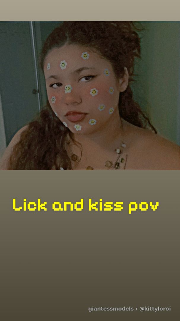 POV: Giantess teasing tiny with throat while kissing and licking him