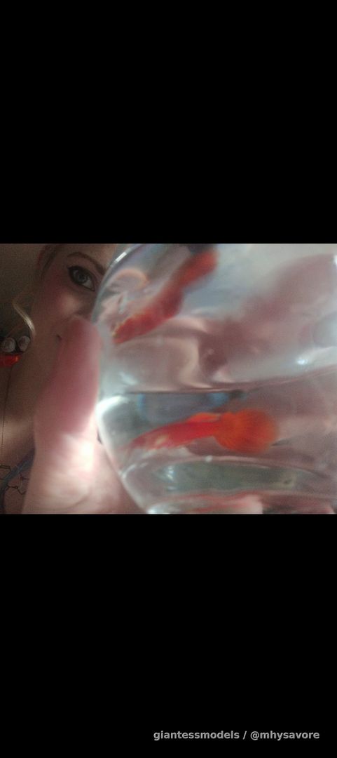 Watch me devour this fish! It's not Getting away for me! My throat is ready! This fish is going straight to my belly.... If you want the endoscope footage from this DM me and make me an offer or it will be you I'll crush with my choppers ❣️💋💕