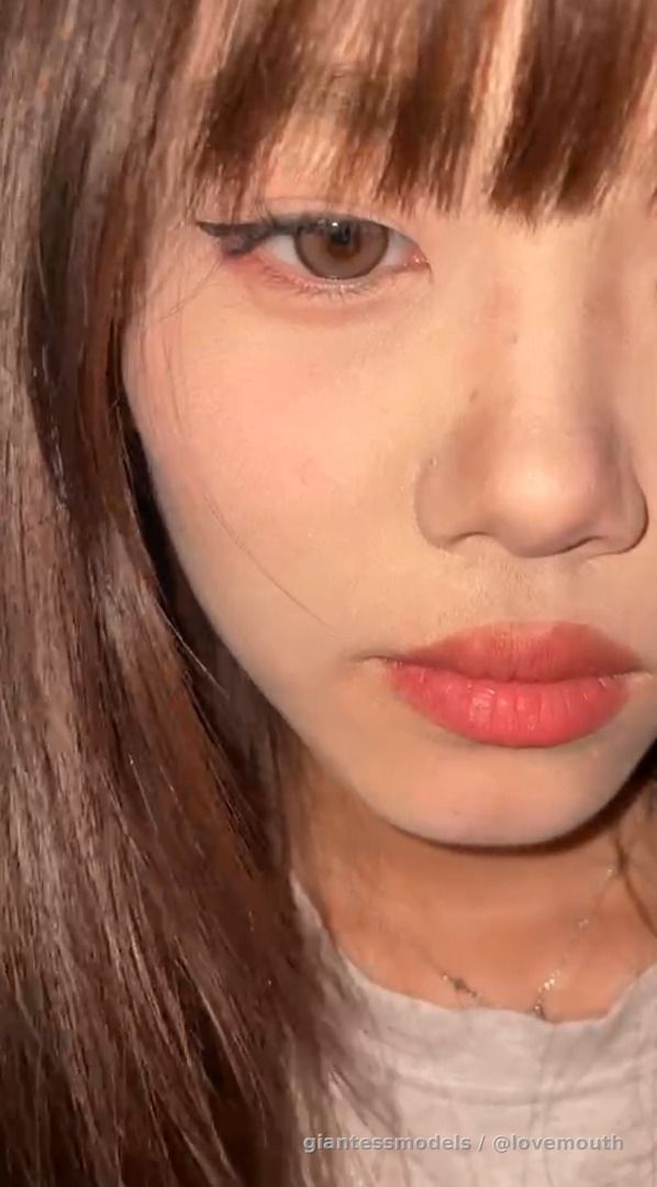 Girl shows her mouth and retches