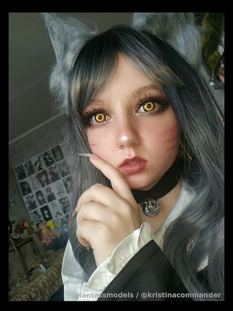 Neko maid throat (video 1 min)