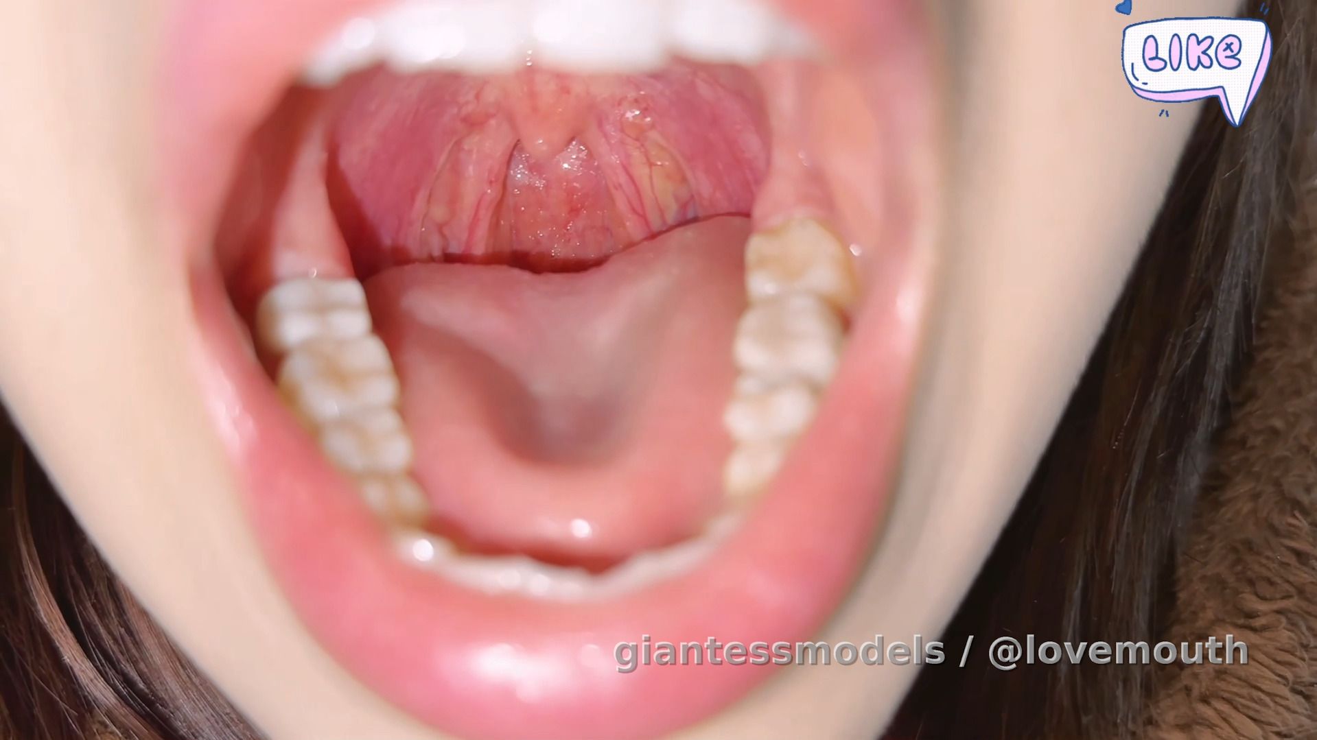 The girl's mouth