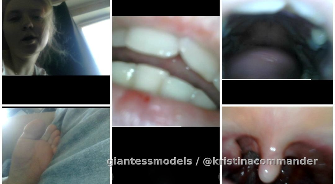 Endoscope/ throat/speaking /POV: a tiny man was looking at giantess feet and soles, but she caught him and decided to punish.. (Video 4 mins)