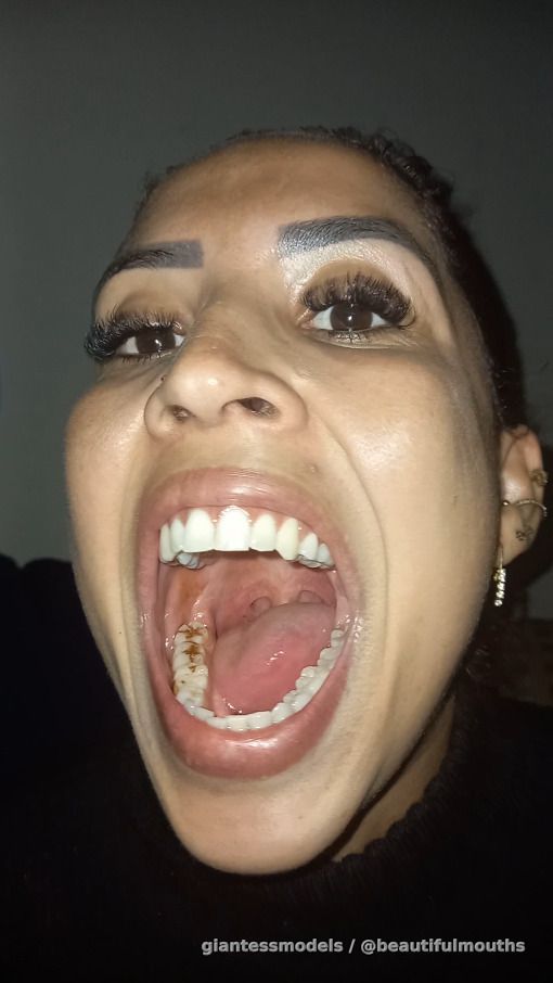 Fantastic view chewing M&Ms up close