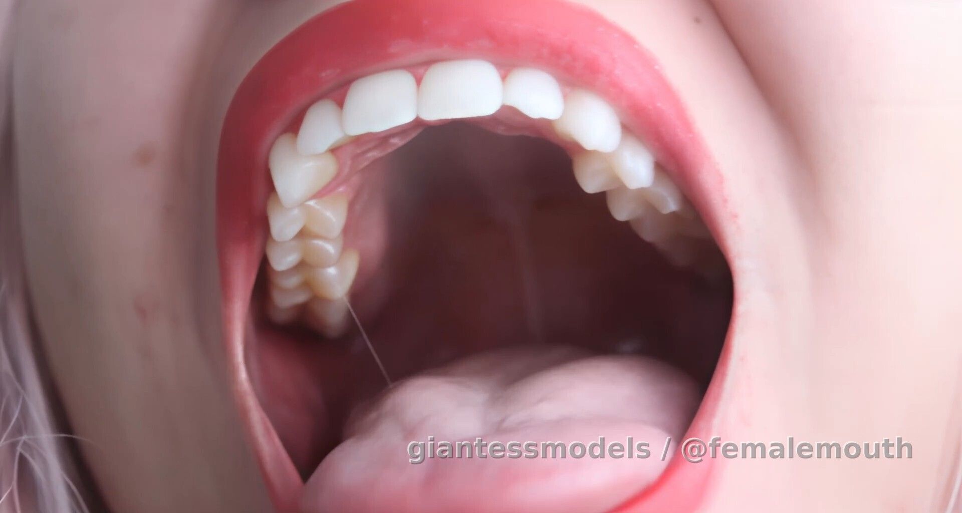 Ultra sexy, ideal female teeth!