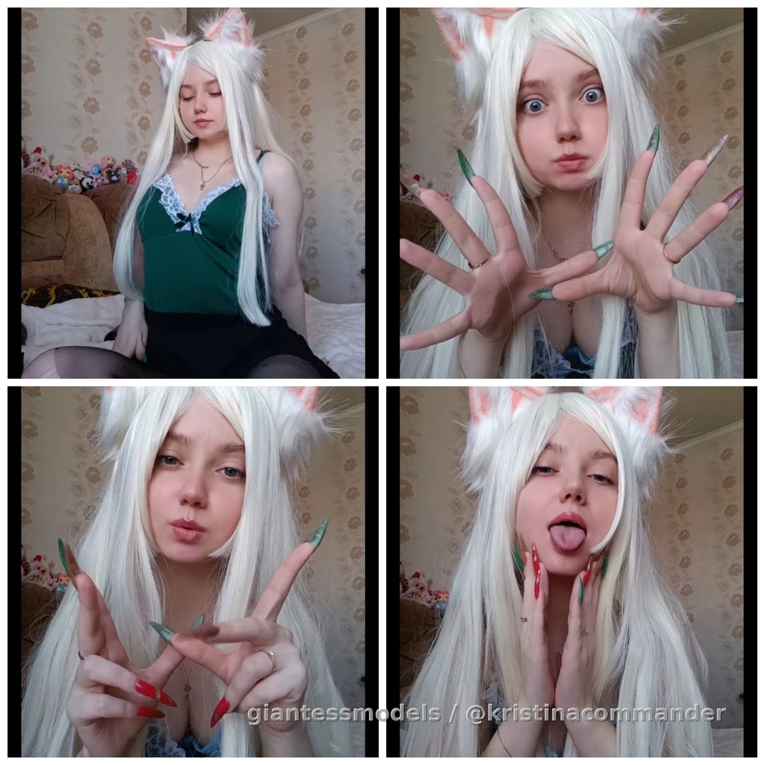 POV: giantess hypnosis man for slave / nails/ ASMR  (video 2 mins)