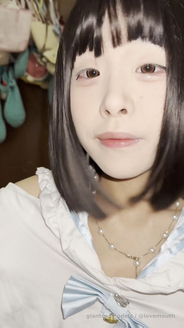 Girl swallowing jelly