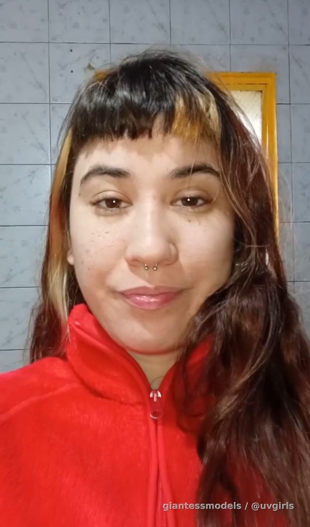 Girl shows his dirty mouth and touches his uvula