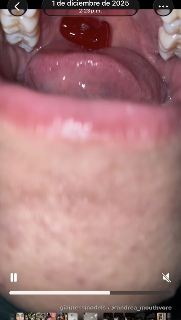 Vídeo gigant, swallow gummy! Crush feet