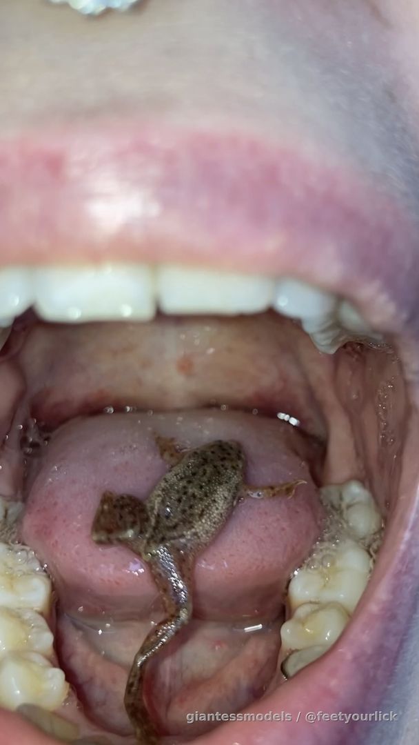 Frog + burger VORE (mouth play + showing my body) 🐸❤️🍔
