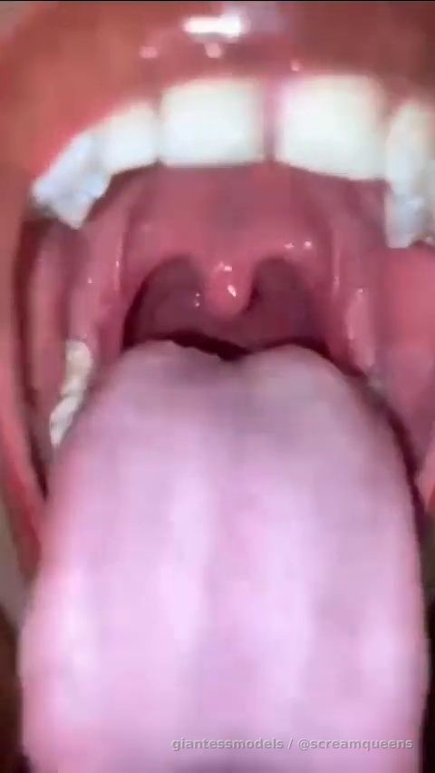 Super Gagging Up Close Mouth + Hugee Uvula Show