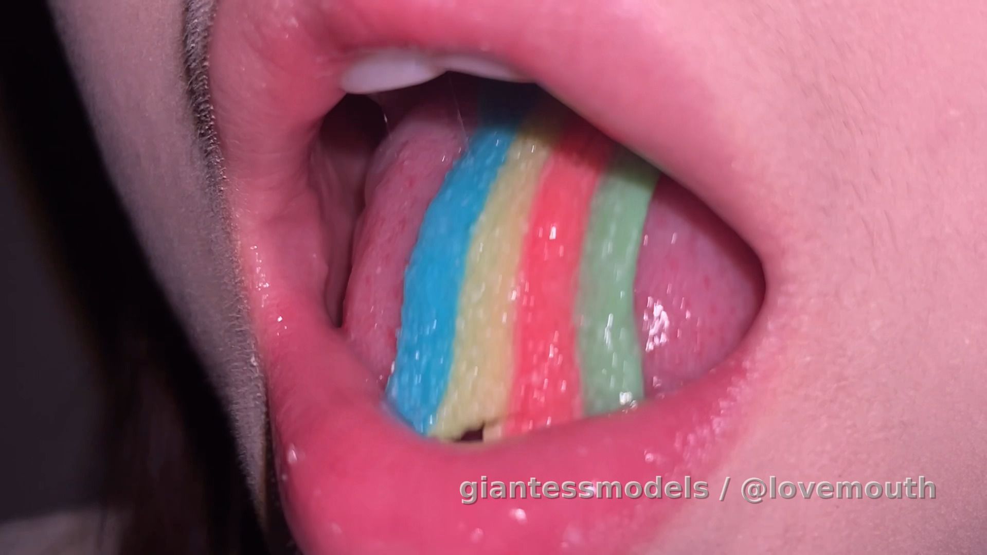 Pure girl eating candy