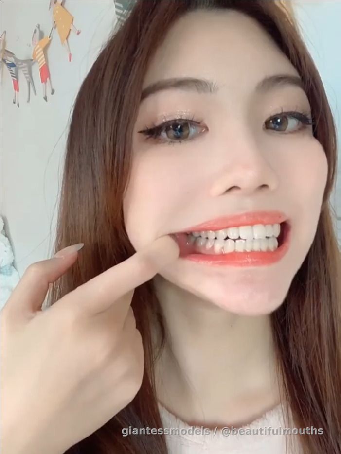 Asian girl beautiful mouth tour