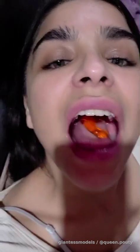 Swallowing tiny gummy worms