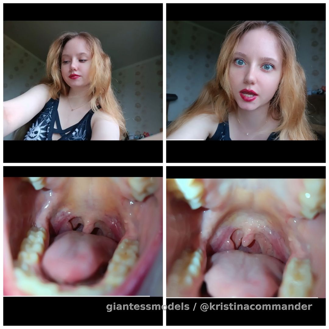 Pov: giantess caught a tiny man and describes how she will eat him/ ASMR, mouth tour, licking and sucking(Video 3 mins)