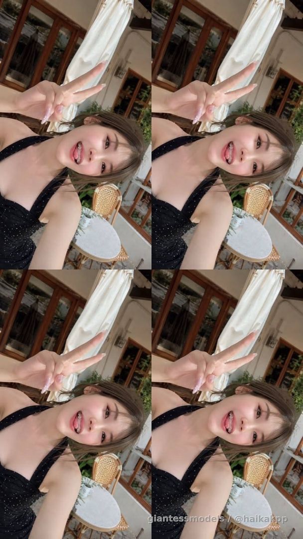 Pretty thai girl show her uvula