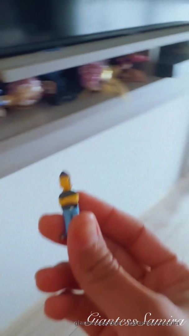 The giantess Samira rescues her favorite tiny boy and brings him to safety while the other suffers a terrifying fate. But then she realizes she had tortured the wrong tiny.