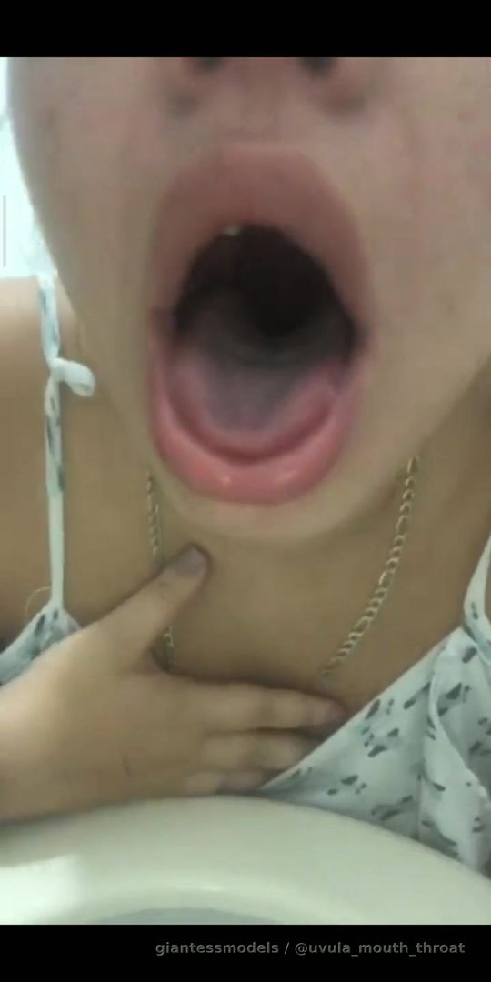 Colombian girl gagging close view