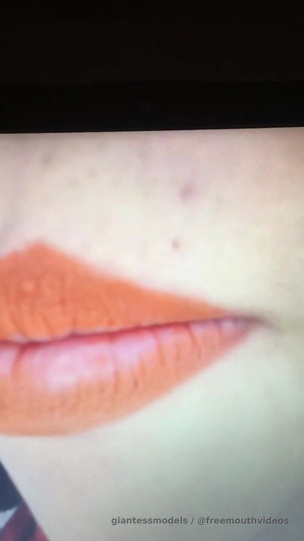 Webcam girl mouth throat