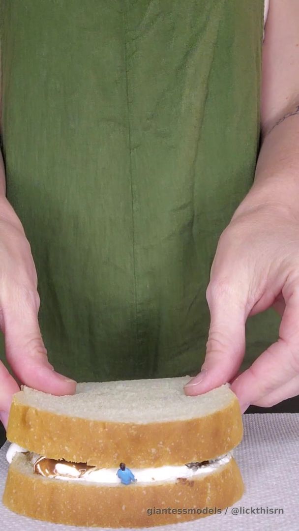 9 min. Eating my tiny boyfriend in the most fluffy sandwich... Yummy