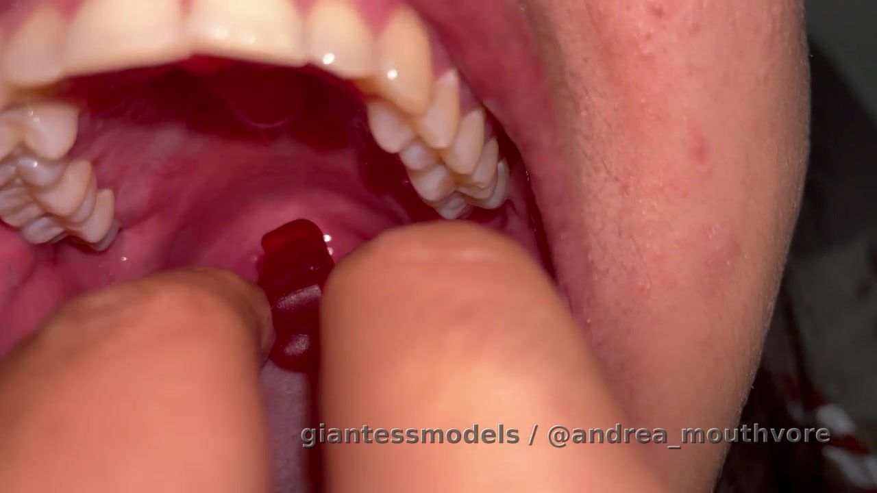 Look how those gummies get to my throat! Dm for full video!! 