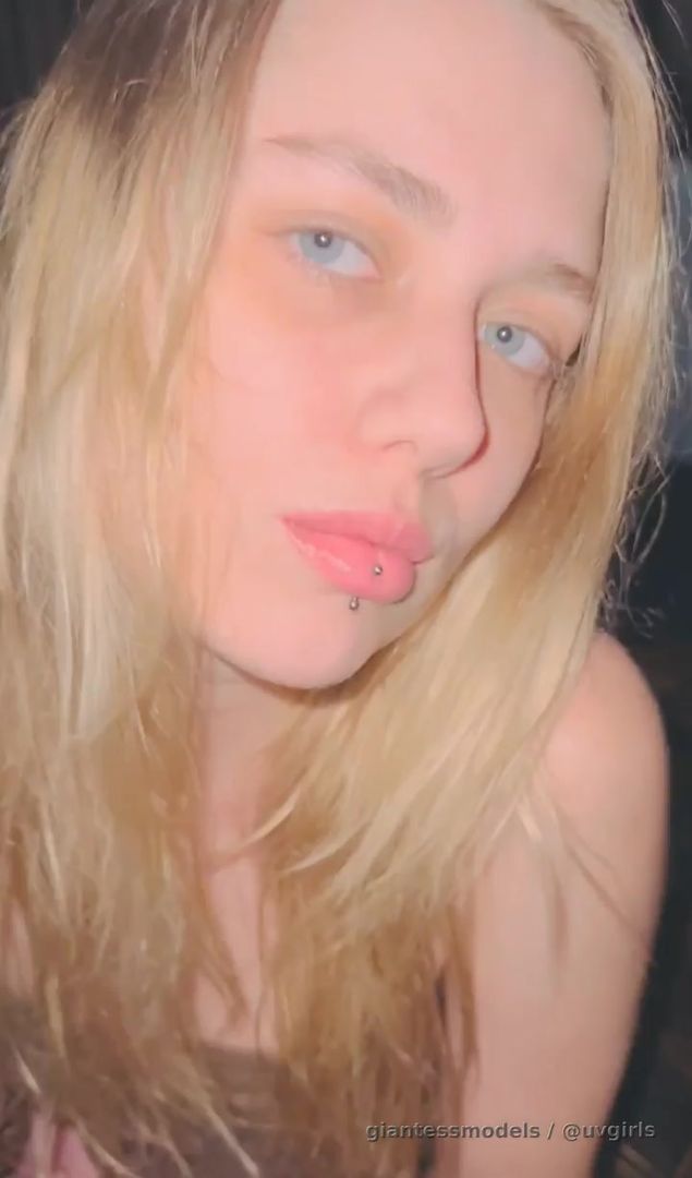 Girl shows her uvula and touches it